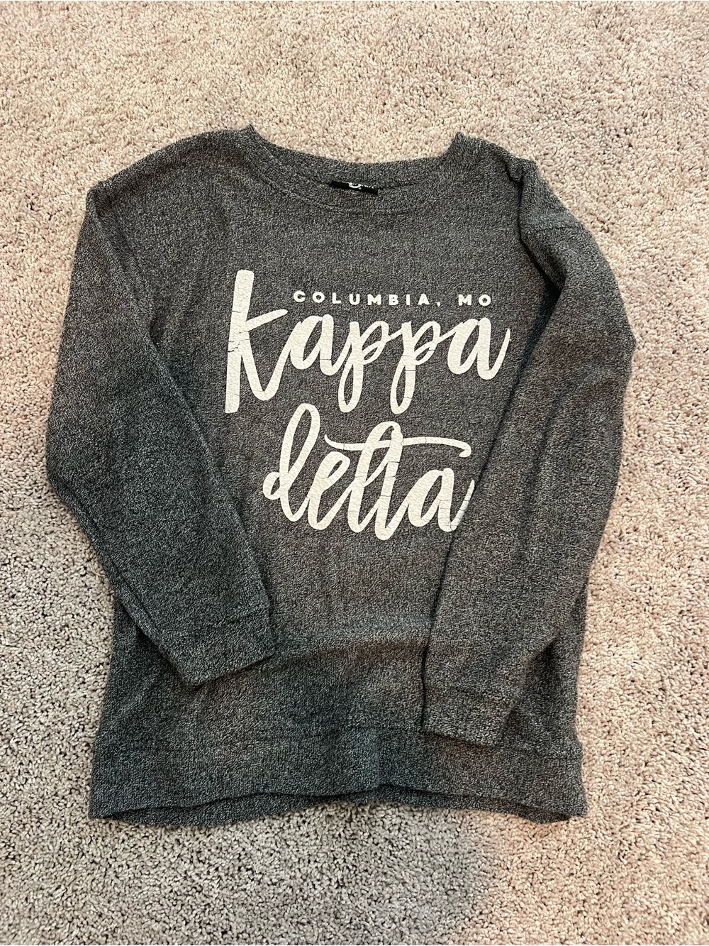 boxercraft Gray Kappa Delta Crewneck Sweater